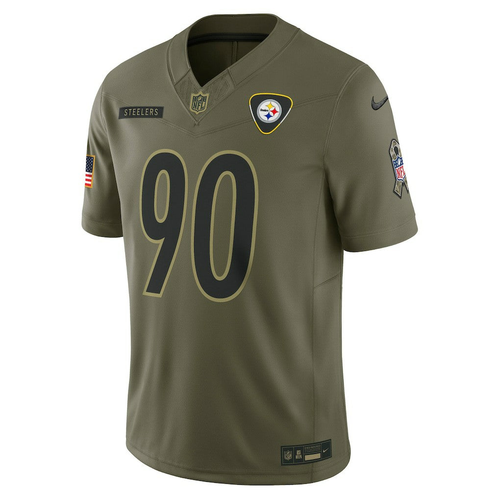 T.J. Watt Pittsburgh Steelers 2025 Salute to Service Limited Jersey - Olive | Nike on sale