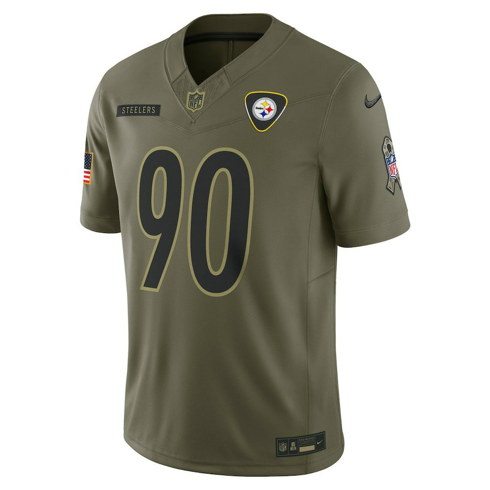 T.J. Watt Pittsburgh Steelers 2025 Salute to Service Limited Jersey - Olive | Nike on sale