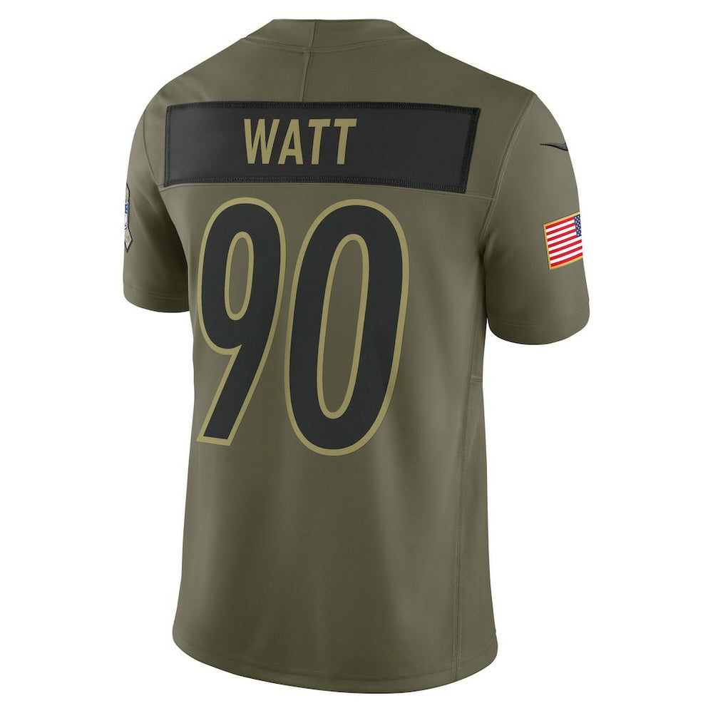 T.J. Watt Pittsburgh Steelers 2025 Salute to Service Limited Jersey - Olive | Nike on sale