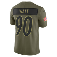 T.J. Watt Pittsburgh Steelers 2025 Salute to Service Limited Jersey - Olive | Nike on sale