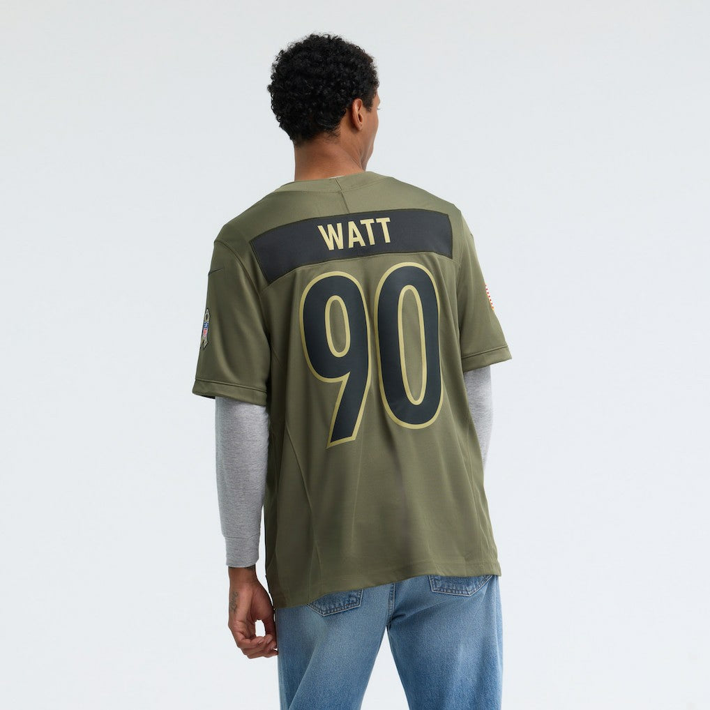 T.J. Watt Pittsburgh Steelers 2025 Salute to Service Limited Jersey - Olive | Nike on sale
