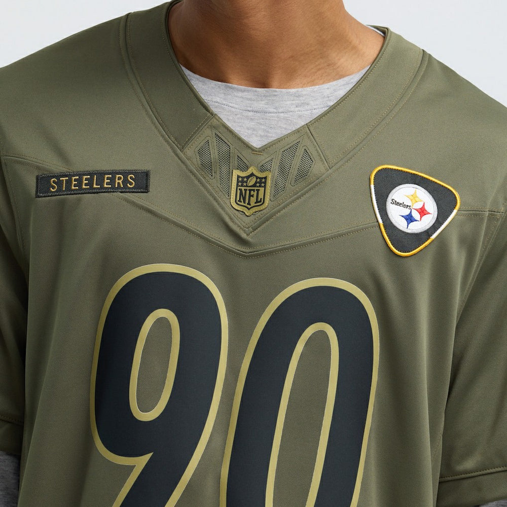 T.J. Watt Pittsburgh Steelers 2025 Salute to Service Limited Jersey - Olive | Nike on sale