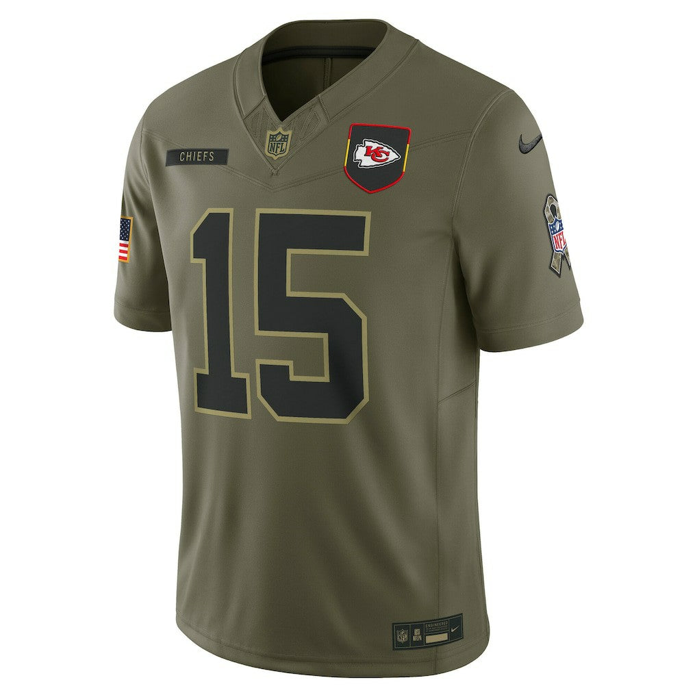 Patrick Mahomes Kansas City Chiefs 2025 Salute to Service Limited Jersey - Olive | Nike on sale