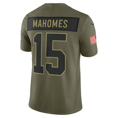 Patrick Mahomes Kansas City Chiefs 2025 Salute to Service Limited Jersey - Olive | Nike on sale