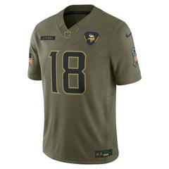 Justin Jefferson Minnesota Vikings 2025 Salute to Service Limited Jersey - Olive | Nike sale
