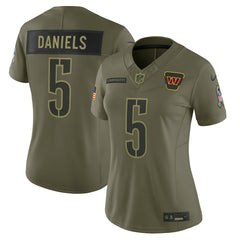 Jayden Daniels Washington Commanders Women's 2025 Salute to Service Limited Jersey - Olive | Nike on sale