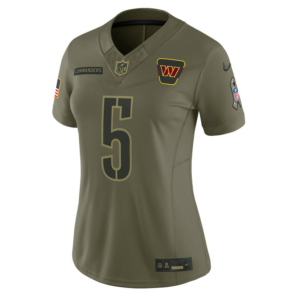 Jayden Daniels Washington Commanders Women's 2025 Salute to Service Limited Jersey - Olive | Nike on sale