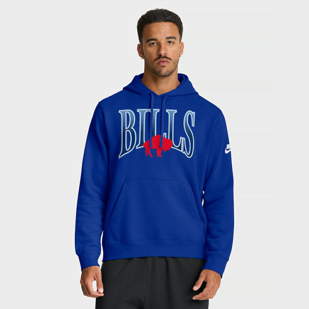 Buffalo Bills Full Blitz Club Fleece Pullover Hoodie - Royal | Nike for sale