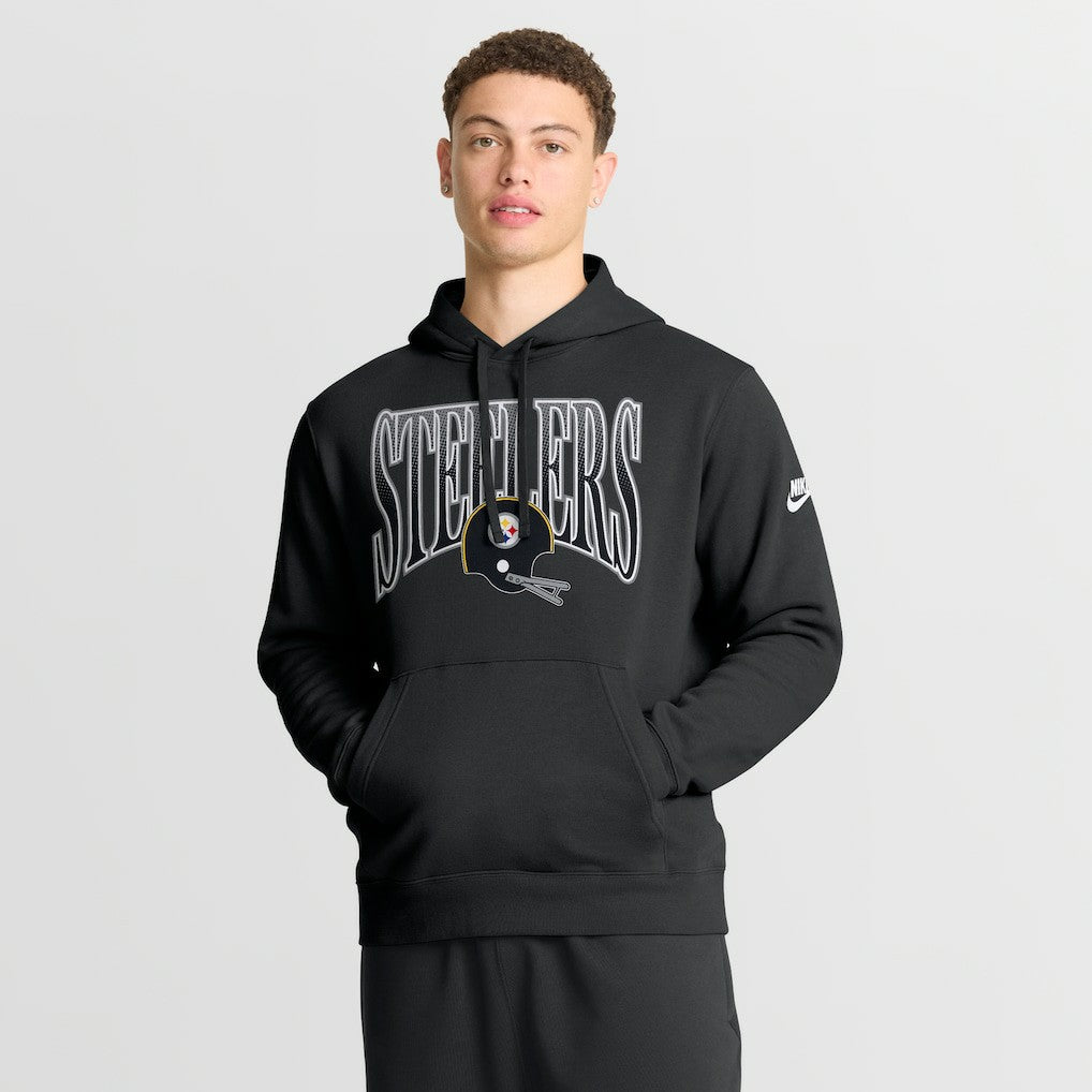 Pittsburgh Steelers Full Blitz Club Fleece Pullover Hoodie - Black | Nike sale
