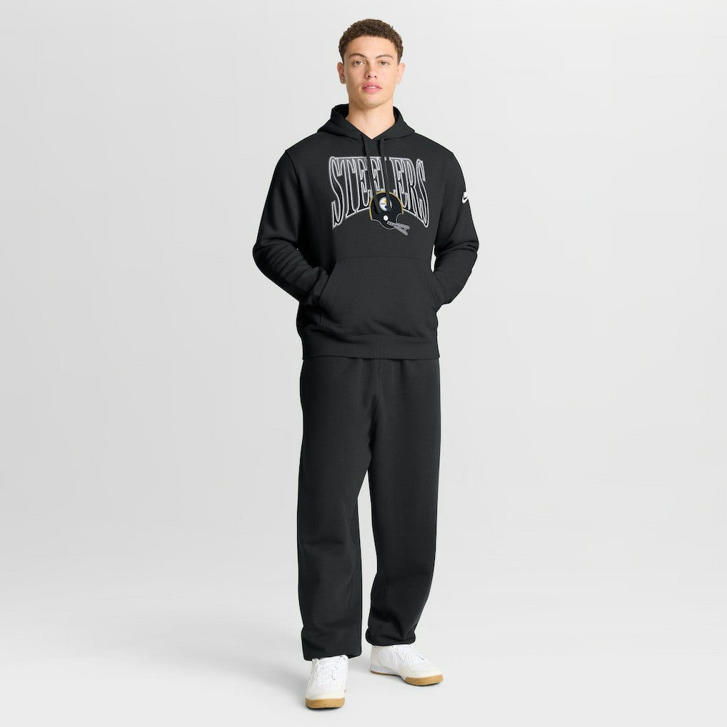 Pittsburgh Steelers Full Blitz Club Fleece Pullover Hoodie - Black | Nike sale