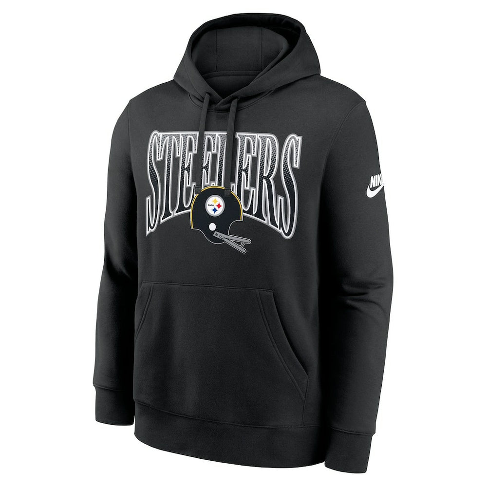 Pittsburgh Steelers Full Blitz Club Fleece Pullover Hoodie - Black | Nike sale