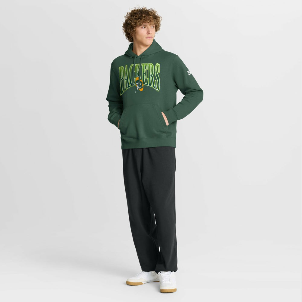 Green Bay Packers Full Blitz Club Fleece Pullover Hoodie - Green | Nike for sale