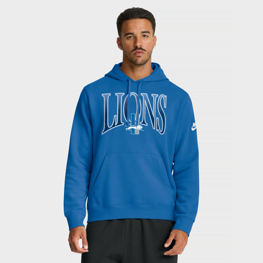 Detroit Lions Full Blitz Club Fleece Pullover Hoodie - Blue | Nike cheap