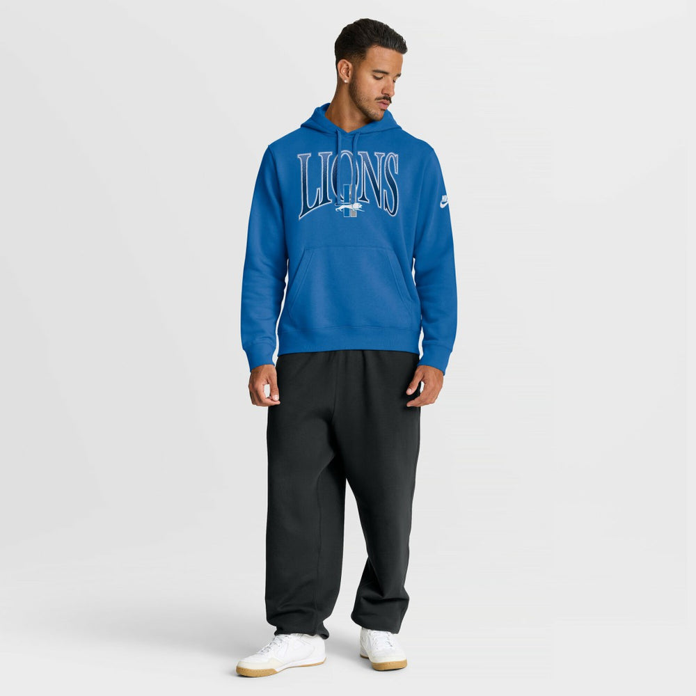 Detroit Lions Full Blitz Club Fleece Pullover Hoodie - Blue | Nike cheap