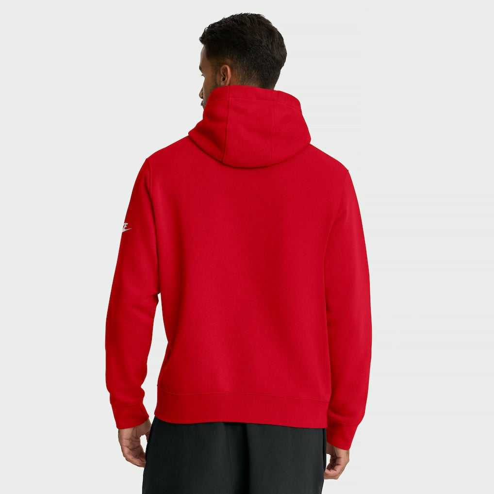 San Francisco 49ers Full Blitz Club Fleece Pullover Hoodie - Scarlet | Nike discount