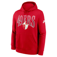 San Francisco 49ers Full Blitz Club Fleece Pullover Hoodie - Scarlet | Nike discount