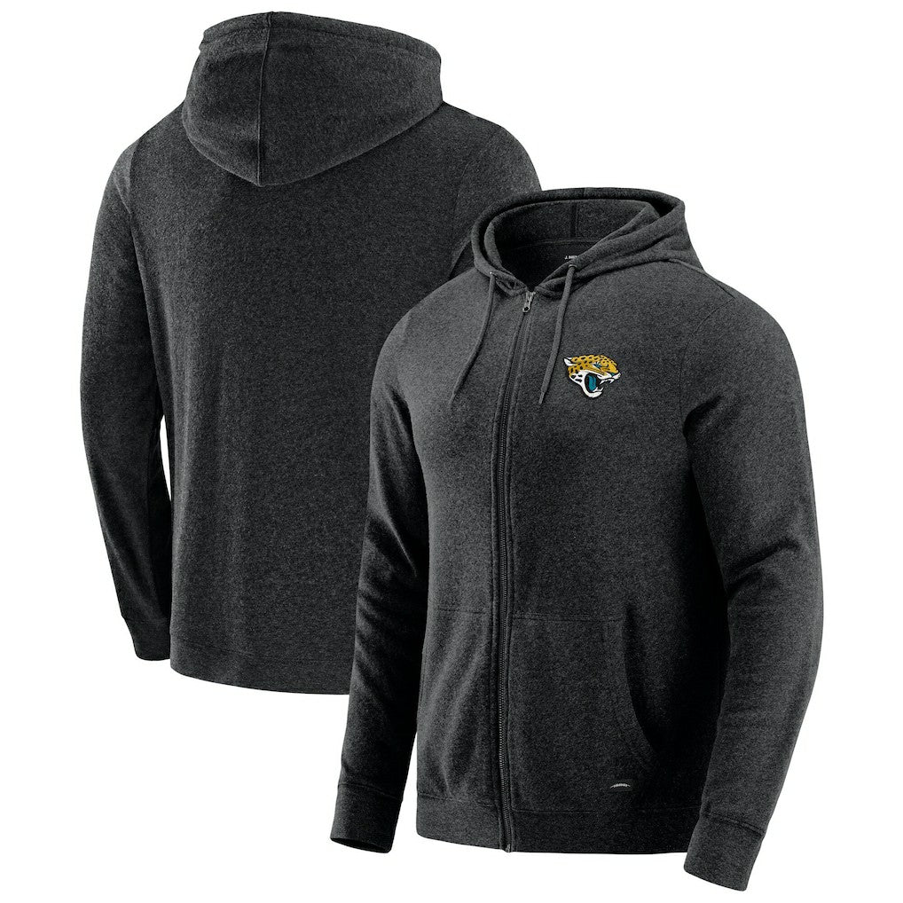Jacksonville Jaguars J. Palmer Players Lounge Tri-Blend Full-Zip Hoodie - Dark Heather Gray outlet