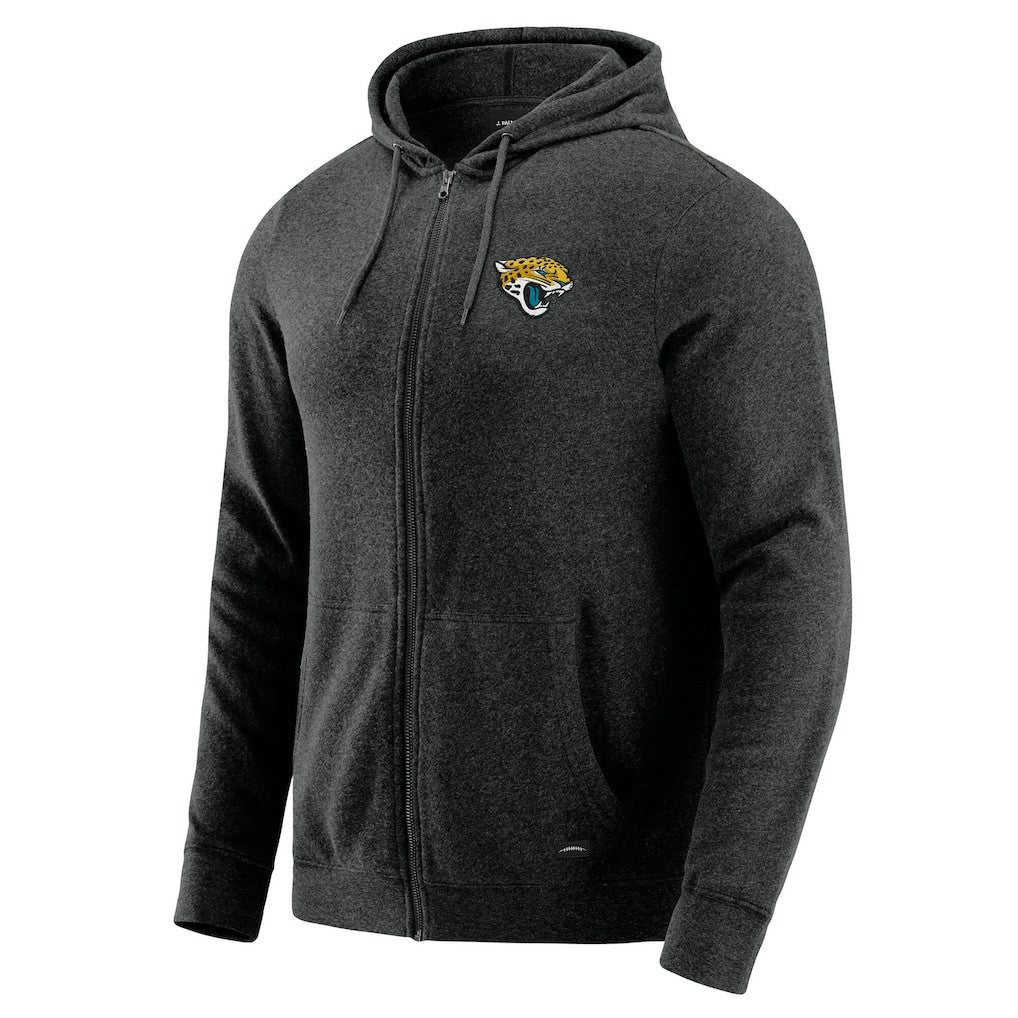 Jacksonville Jaguars J. Palmer Players Lounge Tri-Blend Full-Zip Hoodie - Dark Heather Gray outlet