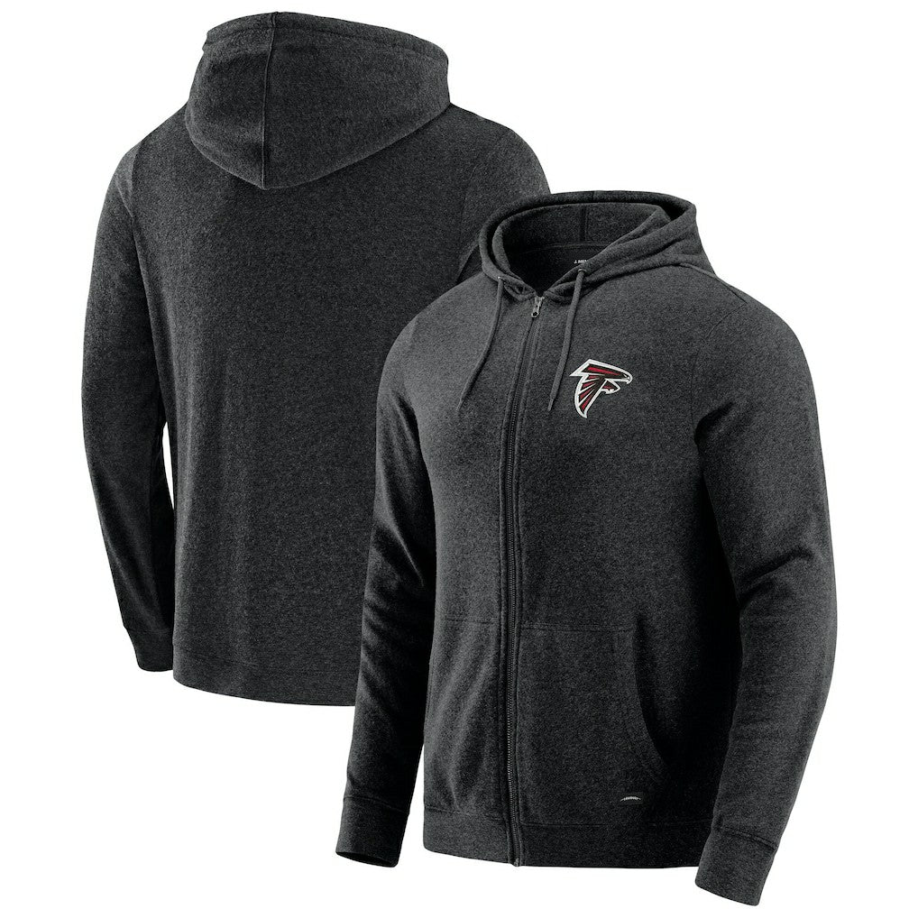 Atlanta Falcons J. Palmer Players Lounge Tri-Blend Full-Zip Hoodie - Dark Heather Gray for sale
