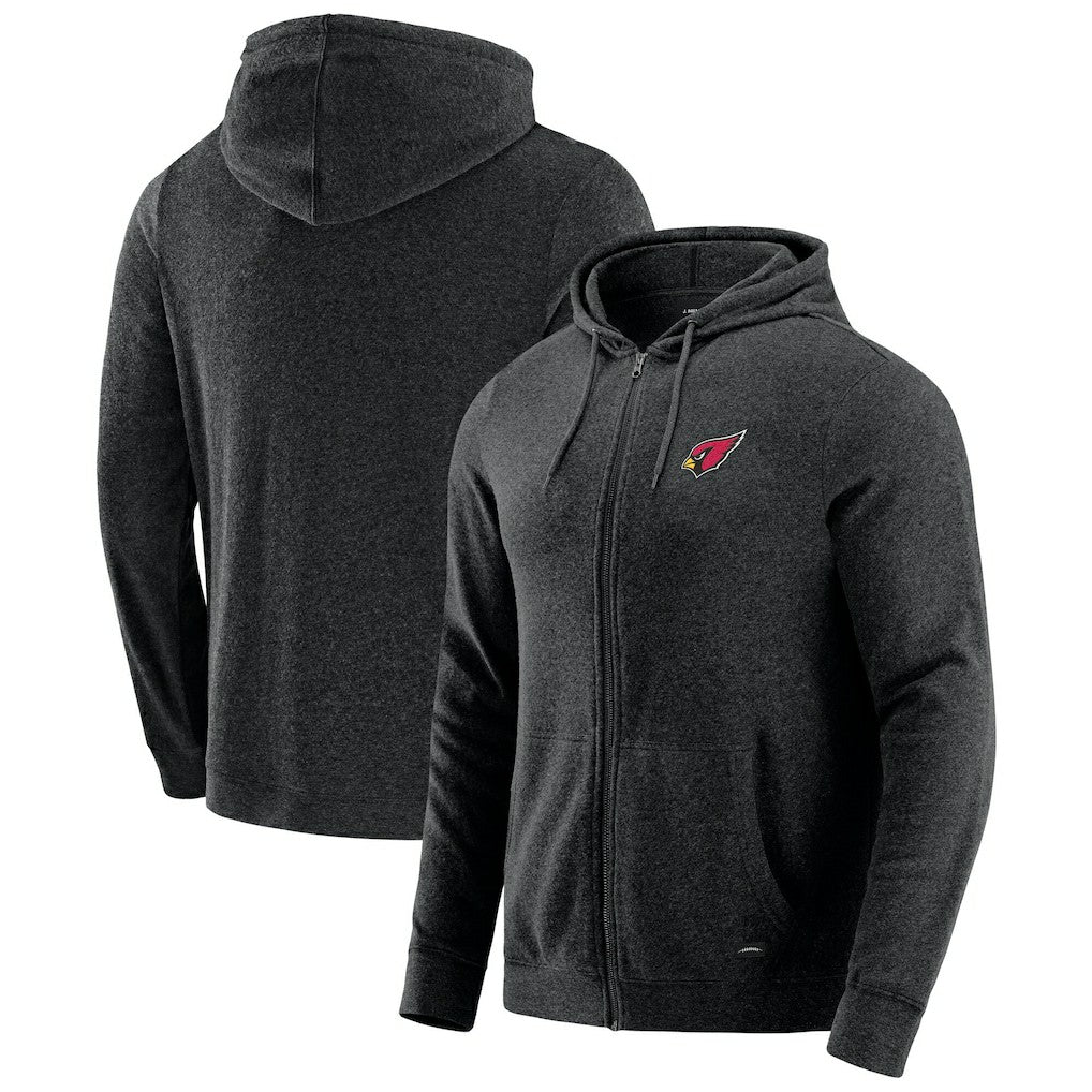 Arizona Cardinals J. Palmer Players Lounge Tri-Blend Full-Zip Hoodie - Dark Heather Gray online