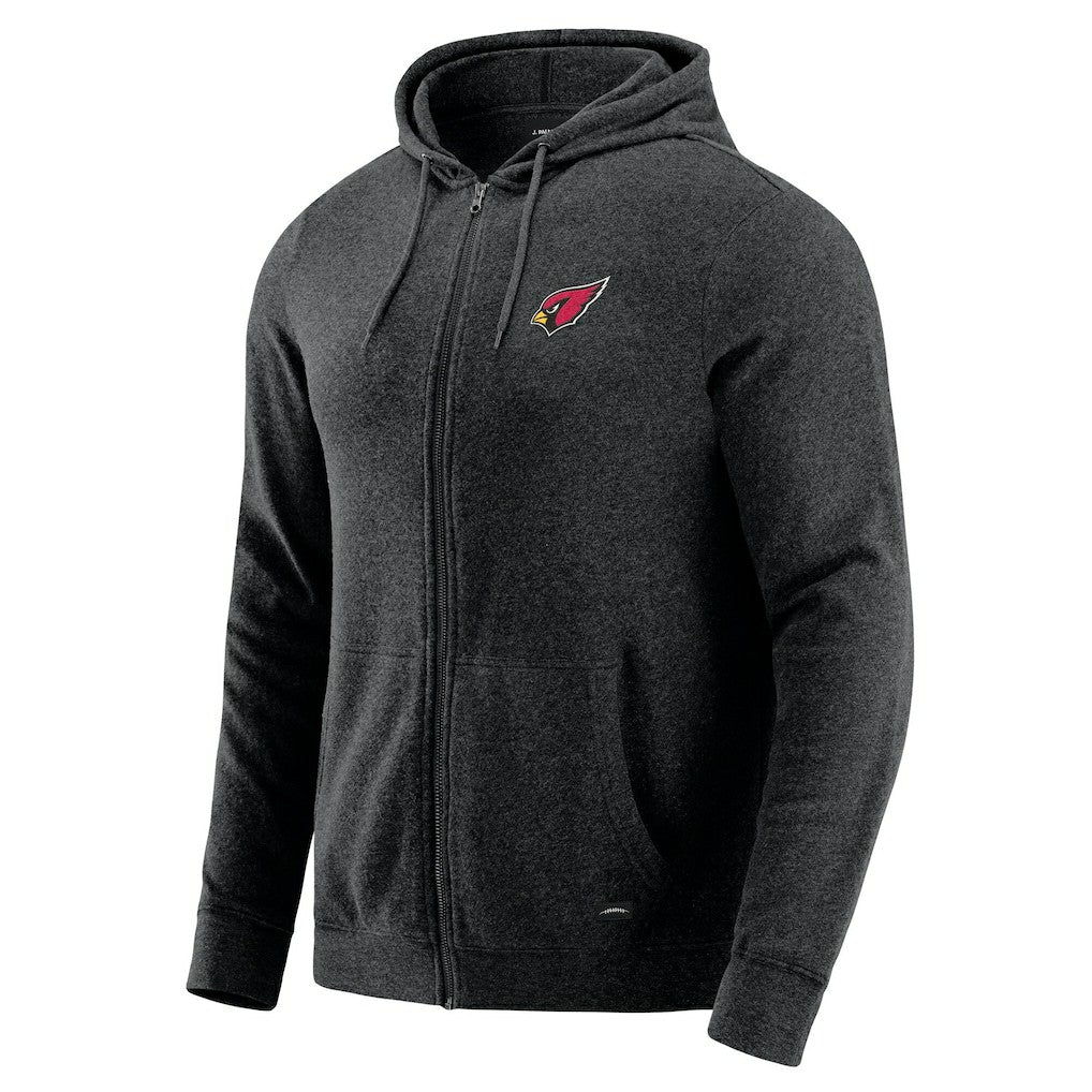 Arizona Cardinals J. Palmer Players Lounge Tri-Blend Full-Zip Hoodie - Dark Heather Gray online