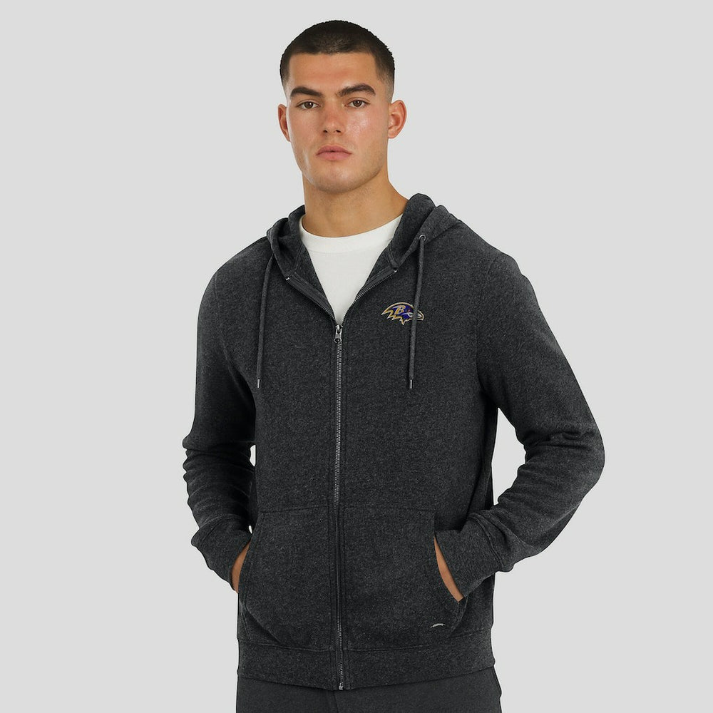 Baltimore Ravens J. Palmer Players Lounge Tri-Blend Full-Zip Hoodie - Dark Heather Gray online