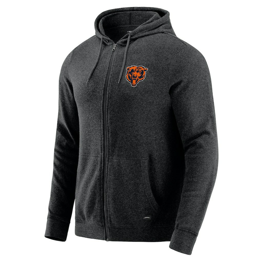 Chicago Bears J. Palmer Players Lounge Tri-Blend Full-Zip Hoodie - Dark Heather Gray discount