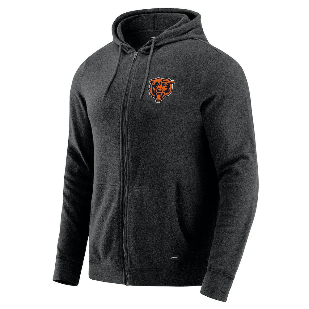 Chicago Bears J. Palmer Players Lounge Tri-Blend Full-Zip Hoodie - Dark Heather Gray discount