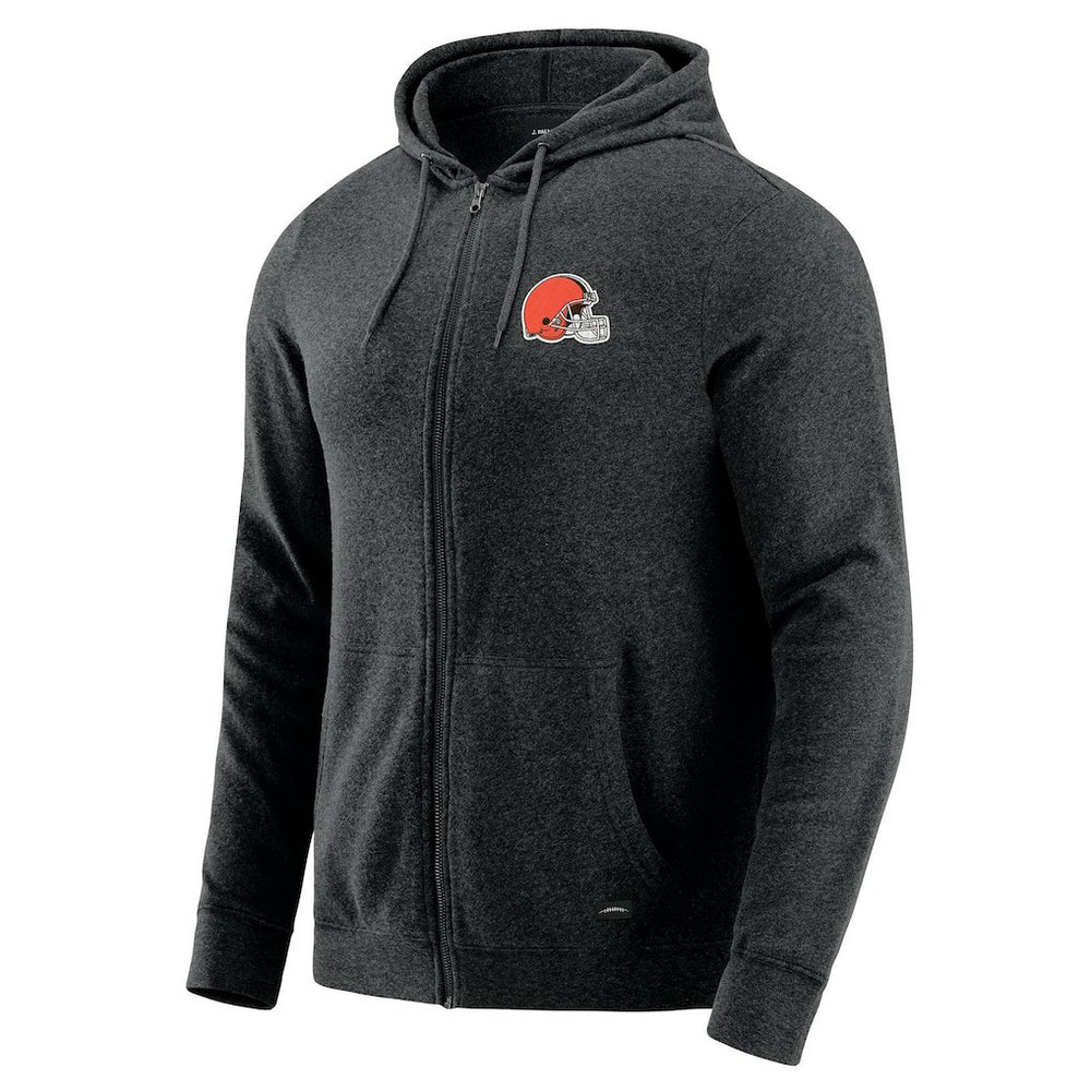 Cleveland Browns J. Palmer Players Lounge Tri-Blend Full-Zip Hoodie - Dark Heather Gray sale