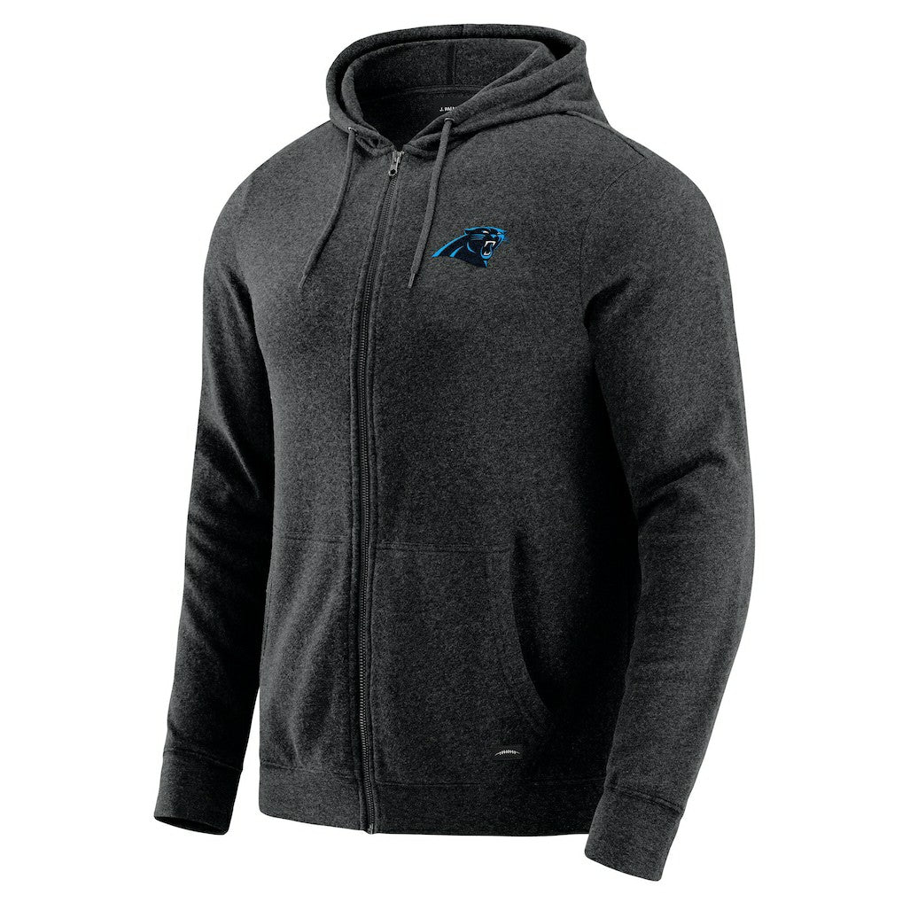 Carolina Panthers J. Palmer Players Lounge Tri-Blend Full-Zip Hoodie - Dark Heather Gray online