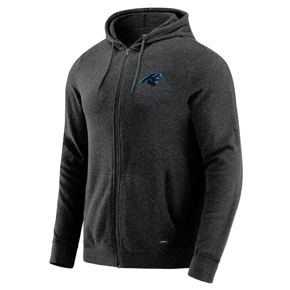 Carolina Panthers J. Palmer Players Lounge Tri-Blend Full-Zip Hoodie - Dark Heather Gray online