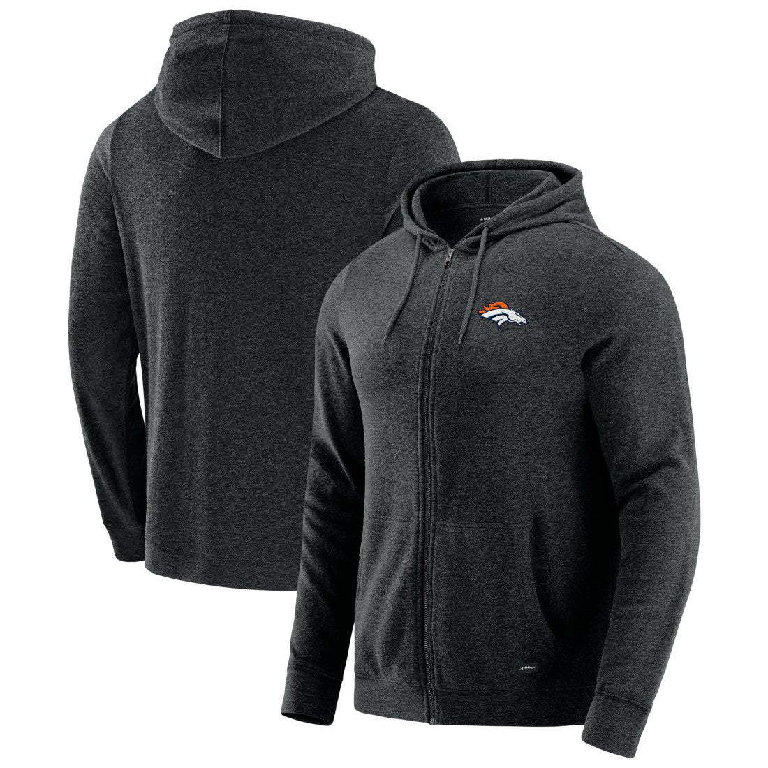 Denver Broncos J. Palmer Players Lounge Tri-Blend Full-Zip Hoodie - Dark Heather Gray outlet