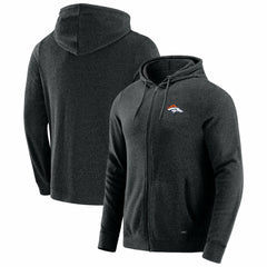 Denver Broncos J. Palmer Players Lounge Tri-Blend Full-Zip Hoodie - Dark Heather Gray outlet