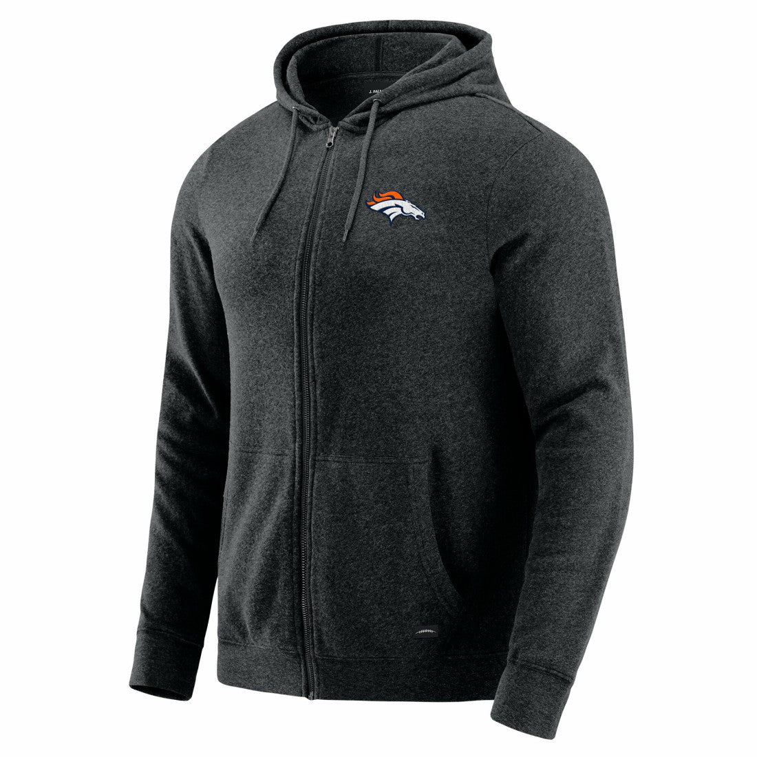 Denver Broncos J. Palmer Players Lounge Tri-Blend Full-Zip Hoodie - Dark Heather Gray outlet