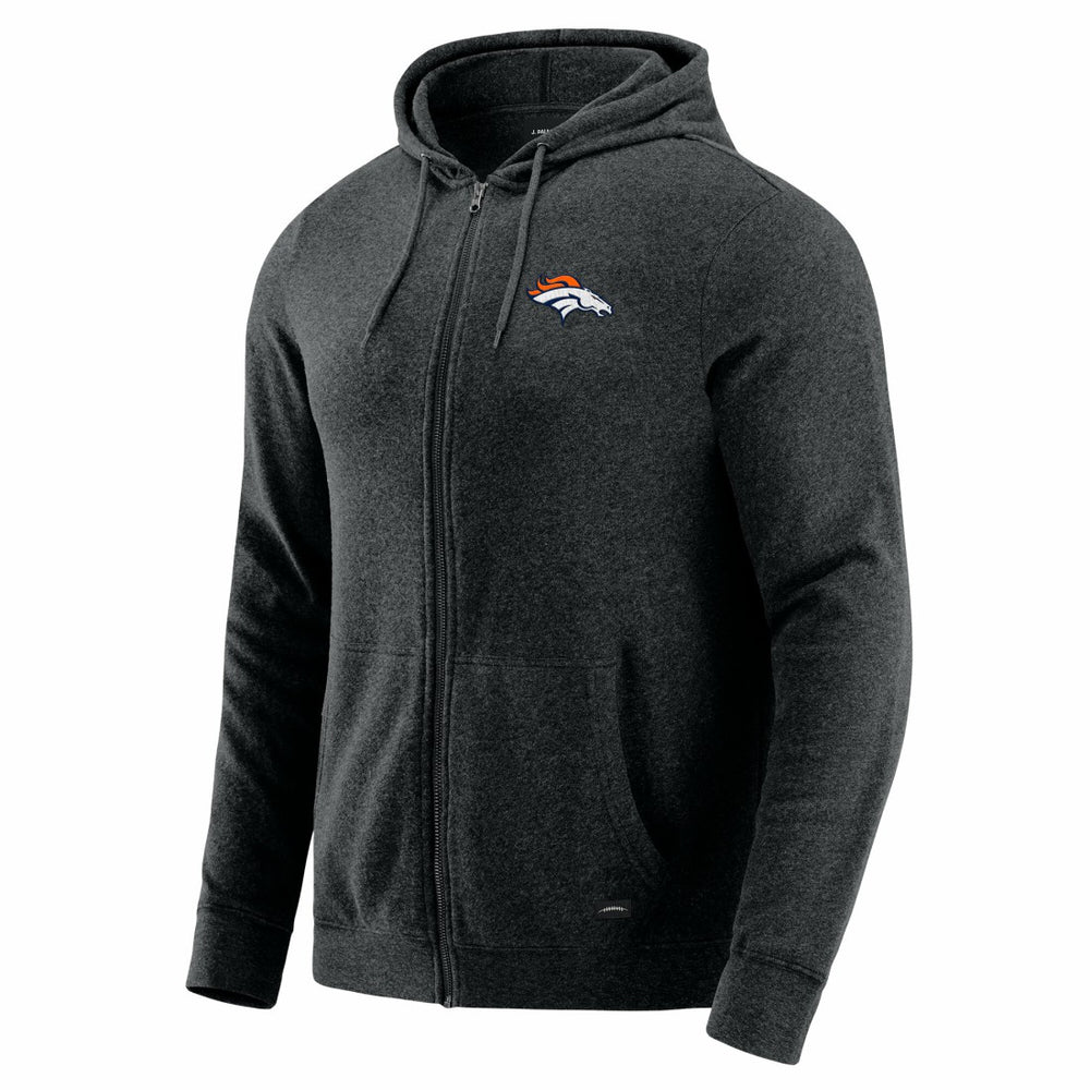 Denver Broncos J. Palmer Players Lounge Tri-Blend Full-Zip Hoodie - Dark Heather Gray outlet