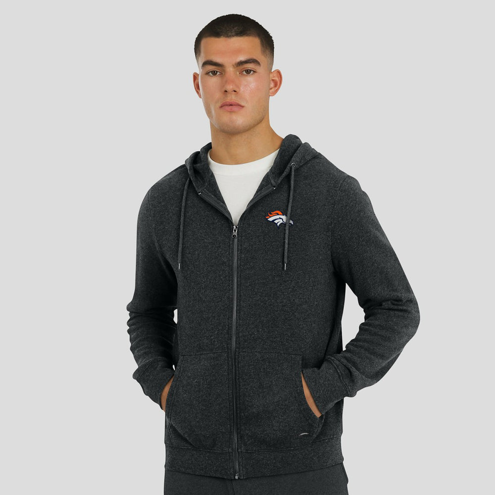 Denver Broncos J. Palmer Players Lounge Tri-Blend Full-Zip Hoodie - Dark Heather Gray outlet