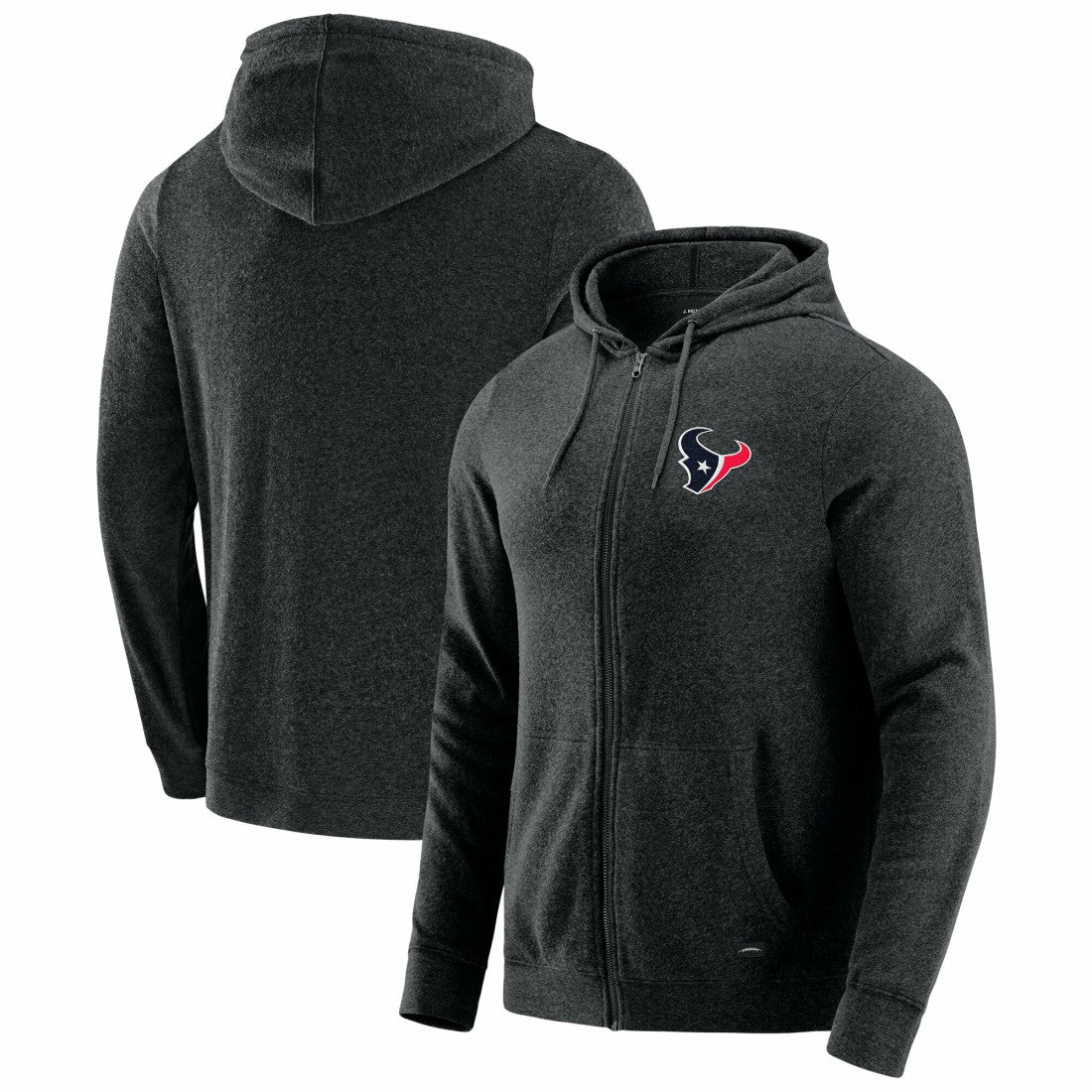Houston Texans J. Palmer Players Lounge Tri-Blend Full-Zip Hoodie - Dark Heather Gray on sale