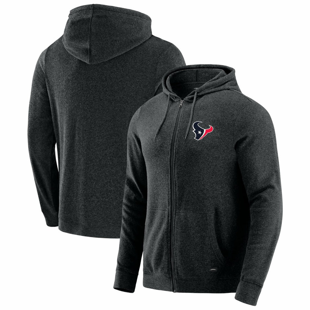 Houston Texans J. Palmer Players Lounge Tri-Blend Full-Zip Hoodie - Dark Heather Gray on sale