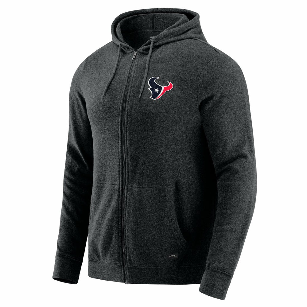 Houston Texans J. Palmer Players Lounge Tri-Blend Full-Zip Hoodie - Dark Heather Gray on sale