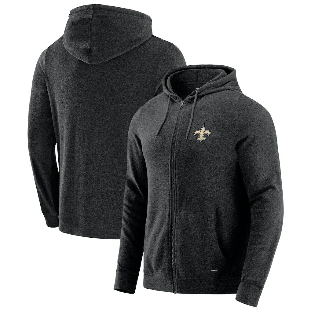 New Orleans Saints J. Palmer Players Lounge Tri-Blend Full-Zip Hoodie - Dark Heather Gray outlet