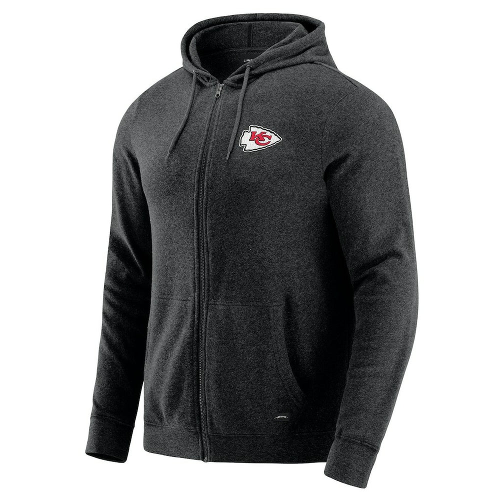 Kansas City Chiefs J. Palmer Players Lounge Tri-Blend Full-Zip Hoodie - Dark Heather Gray sale