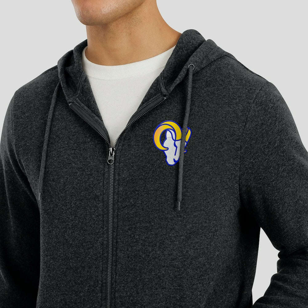 Los Angeles Rams J. Palmer Players Lounge Tri-Blend Full-Zip Hoodie - Dark Heather Gray discount