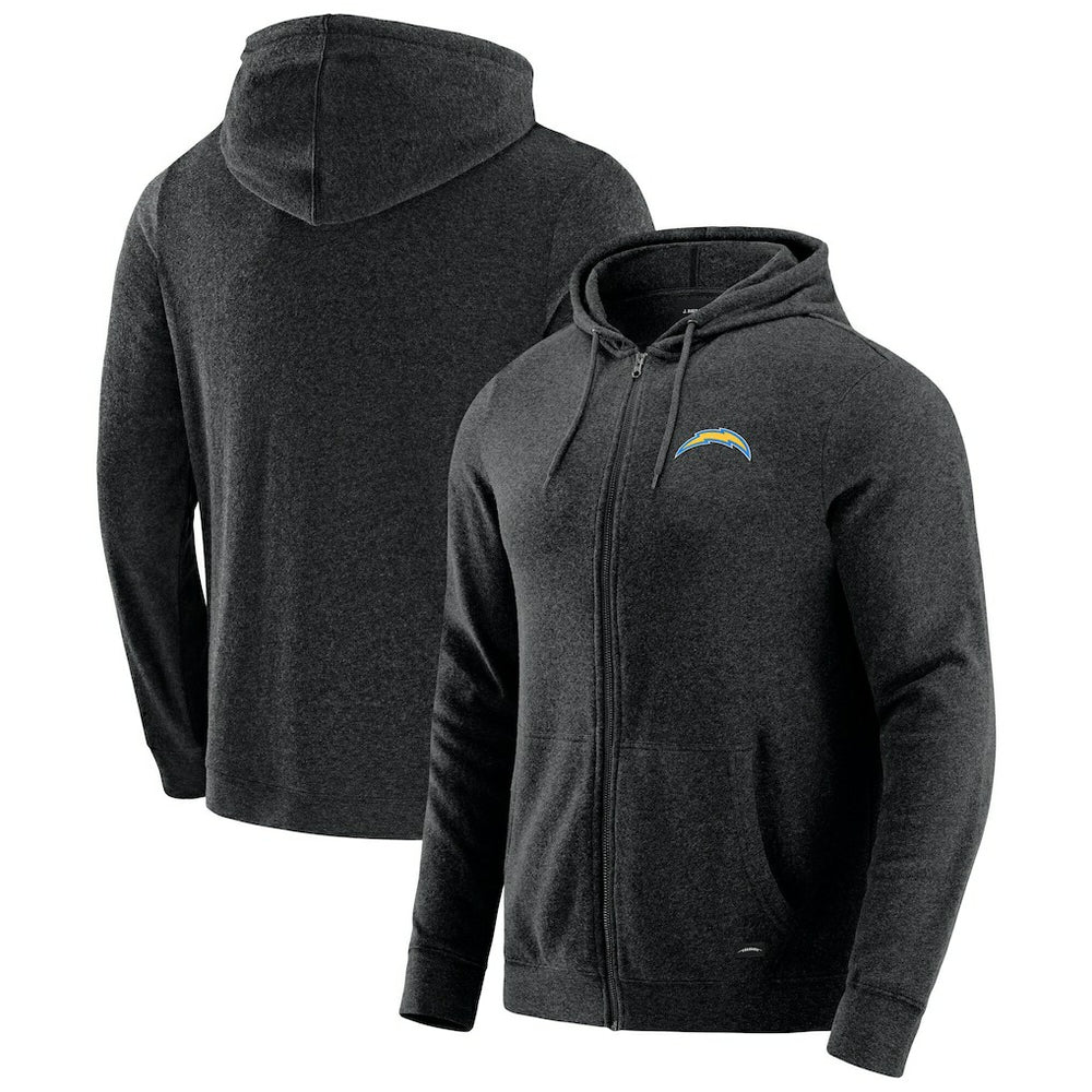 Los Angeles Chargers J. Palmer Players Lounge Tri-Blend Full-Zip Hoodie - Dark Heather Gray outlet