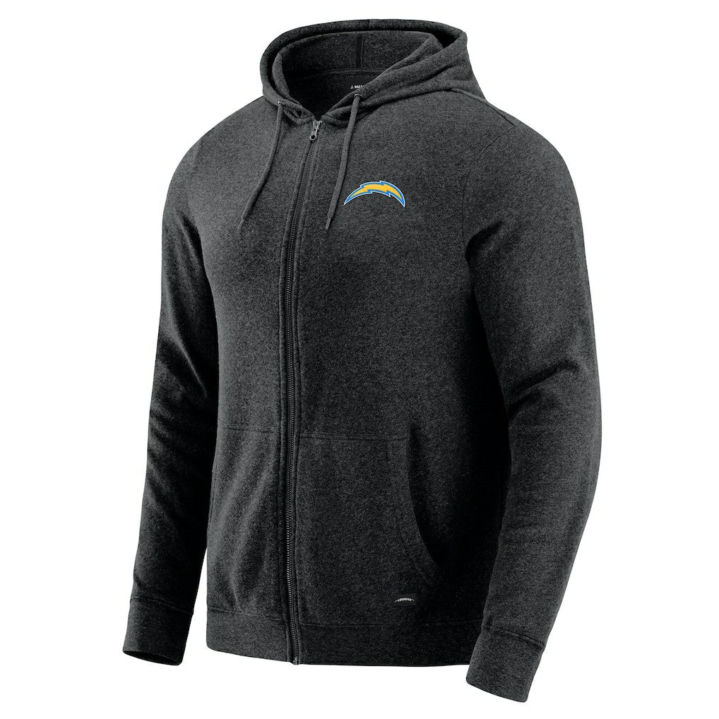 Los Angeles Chargers J. Palmer Players Lounge Tri-Blend Full-Zip Hoodie - Dark Heather Gray outlet