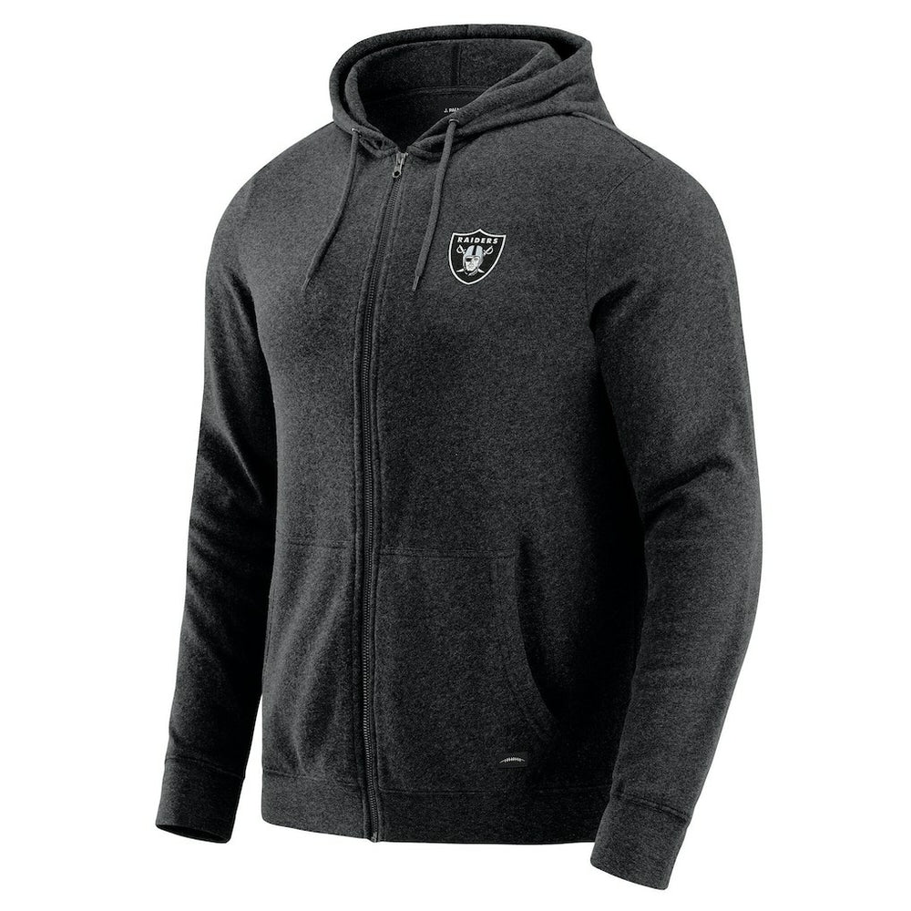 Las Vegas Raiders J. Palmer Players Lounge Tri-Blend Full-Zip Hoodie - Dark Heather Gray online