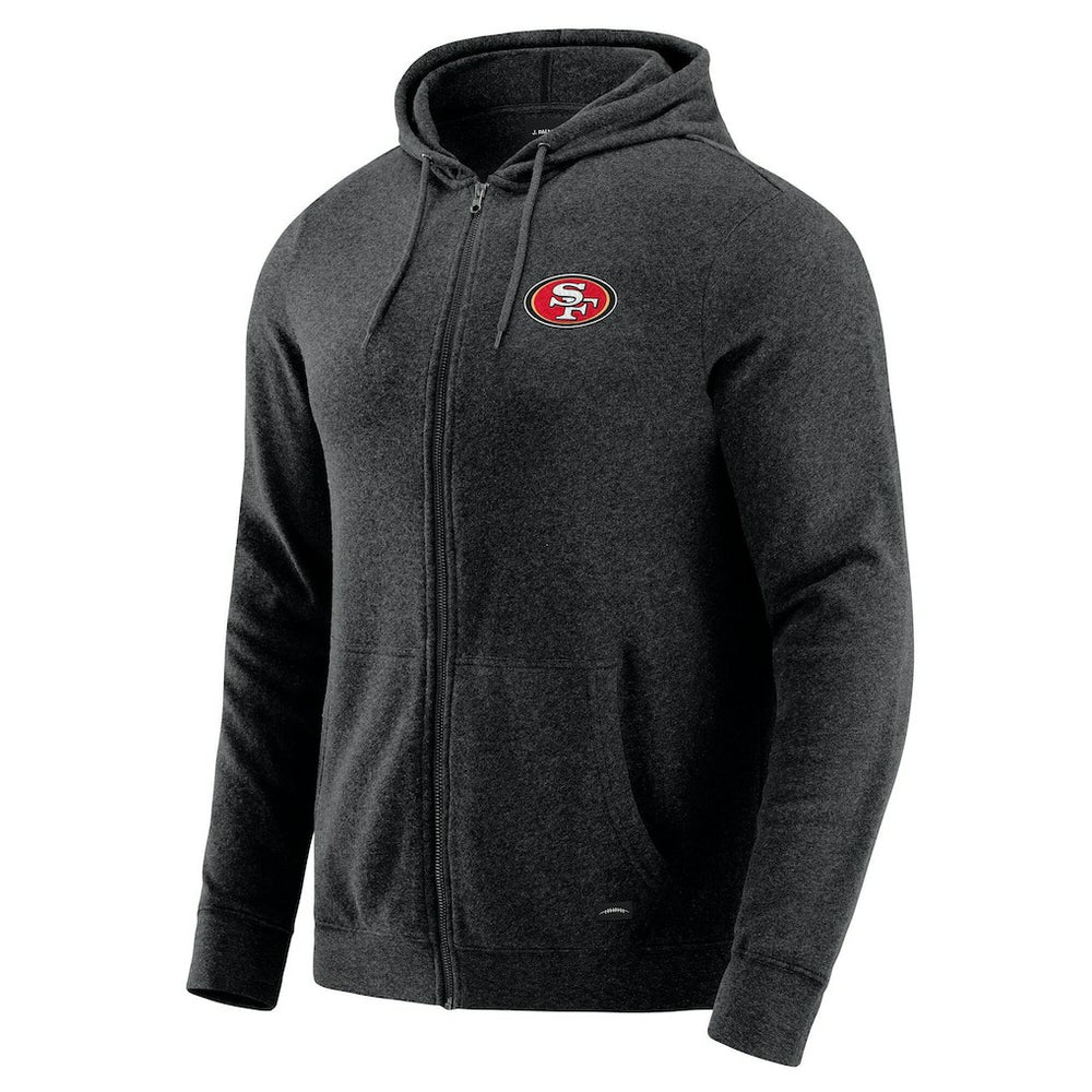 San Francisco 49ers J. Palmer Players Lounge Tri-Blend Full-Zip Hoodie - Dark Heather Gray discount