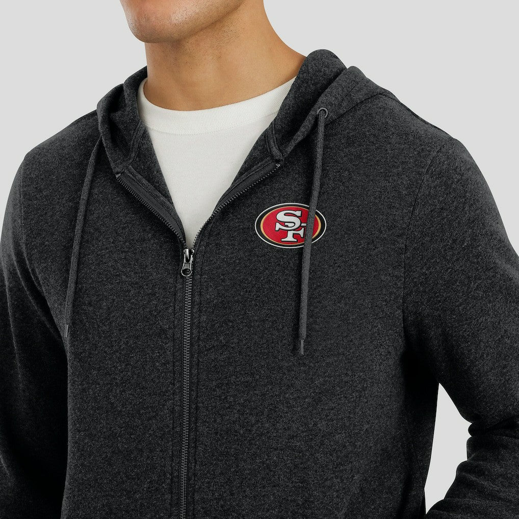 San Francisco 49ers J. Palmer Players Lounge Tri-Blend Full-Zip Hoodie - Dark Heather Gray discount