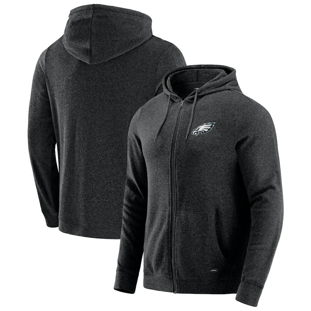 Philadelphia Eagles J. Palmer Players Lounge Tri-Blend Full-Zip Hoodie - Dark Heather Gray online