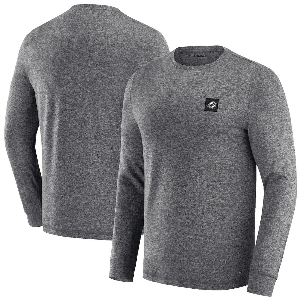 Miami Dolphins J. Palmer Four Down Long Sleeve T-Shirt - Heather Black sale