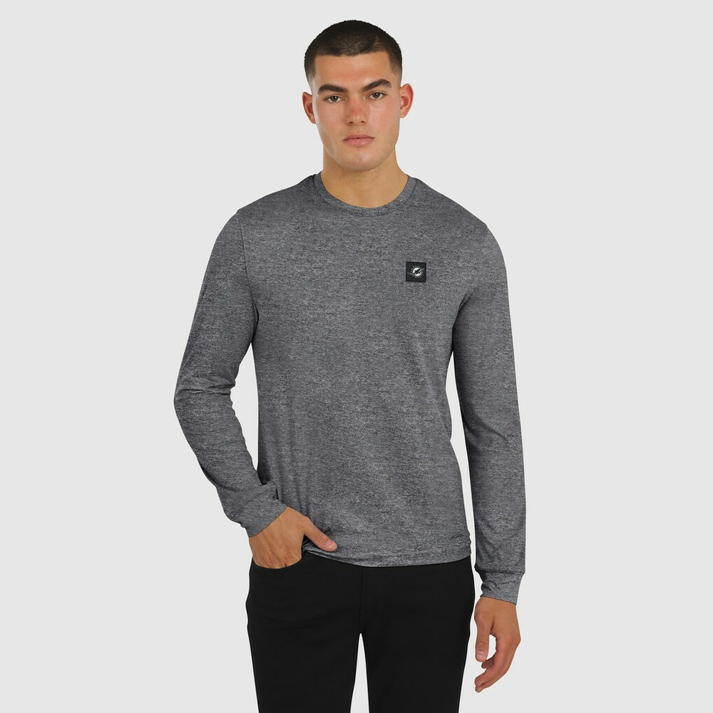 Miami Dolphins J. Palmer Four Down Long Sleeve T-Shirt - Heather Black sale